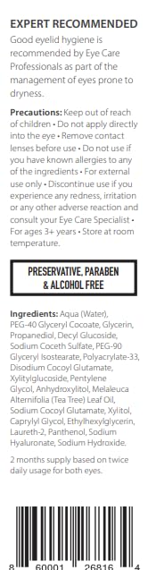 Optase TTO Eyelid Cleansing Gel hands massage eyelids illustrates soothing, refreshing care.