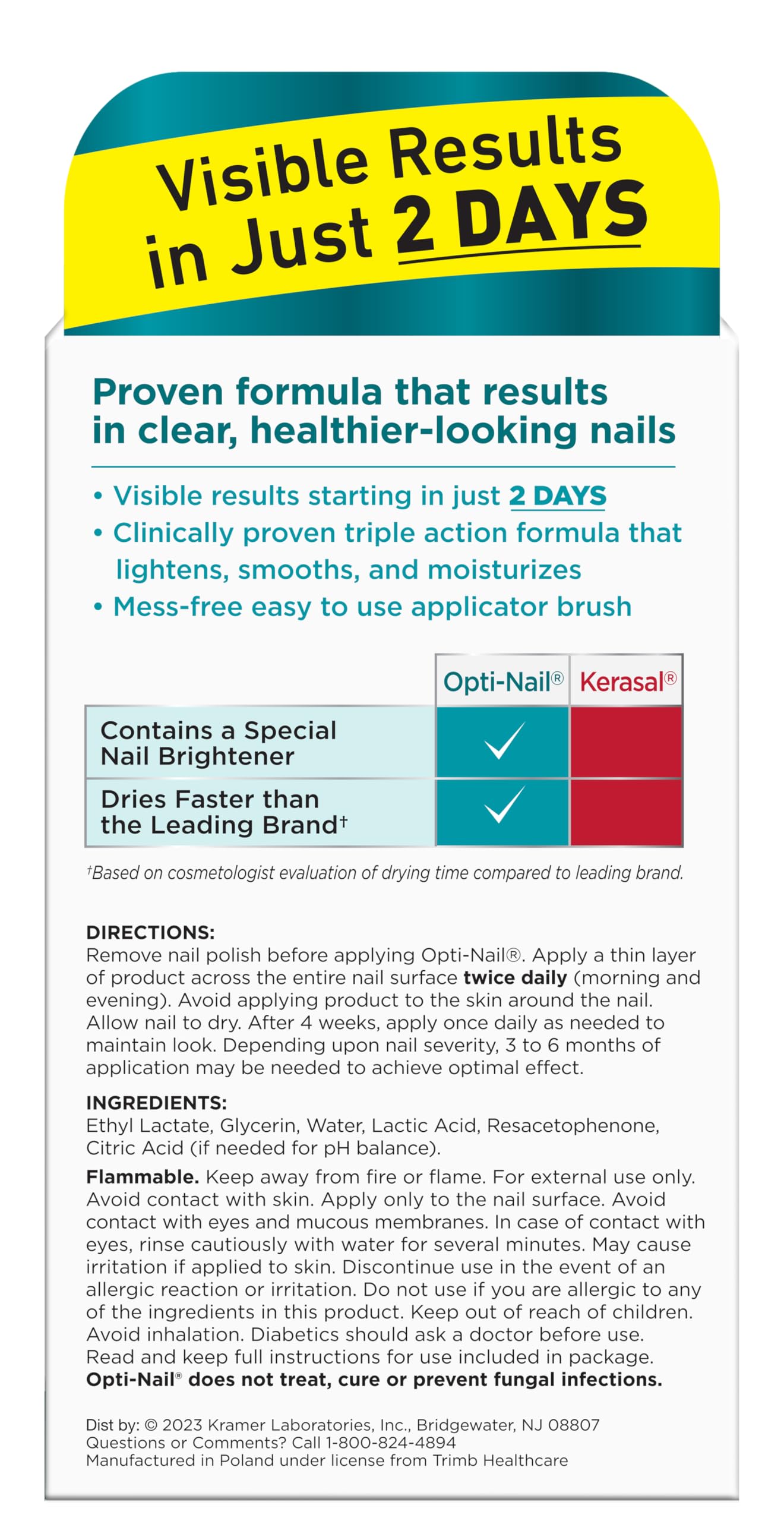 Opti-Nail blanquea uñas y mejora claridad con formula suave