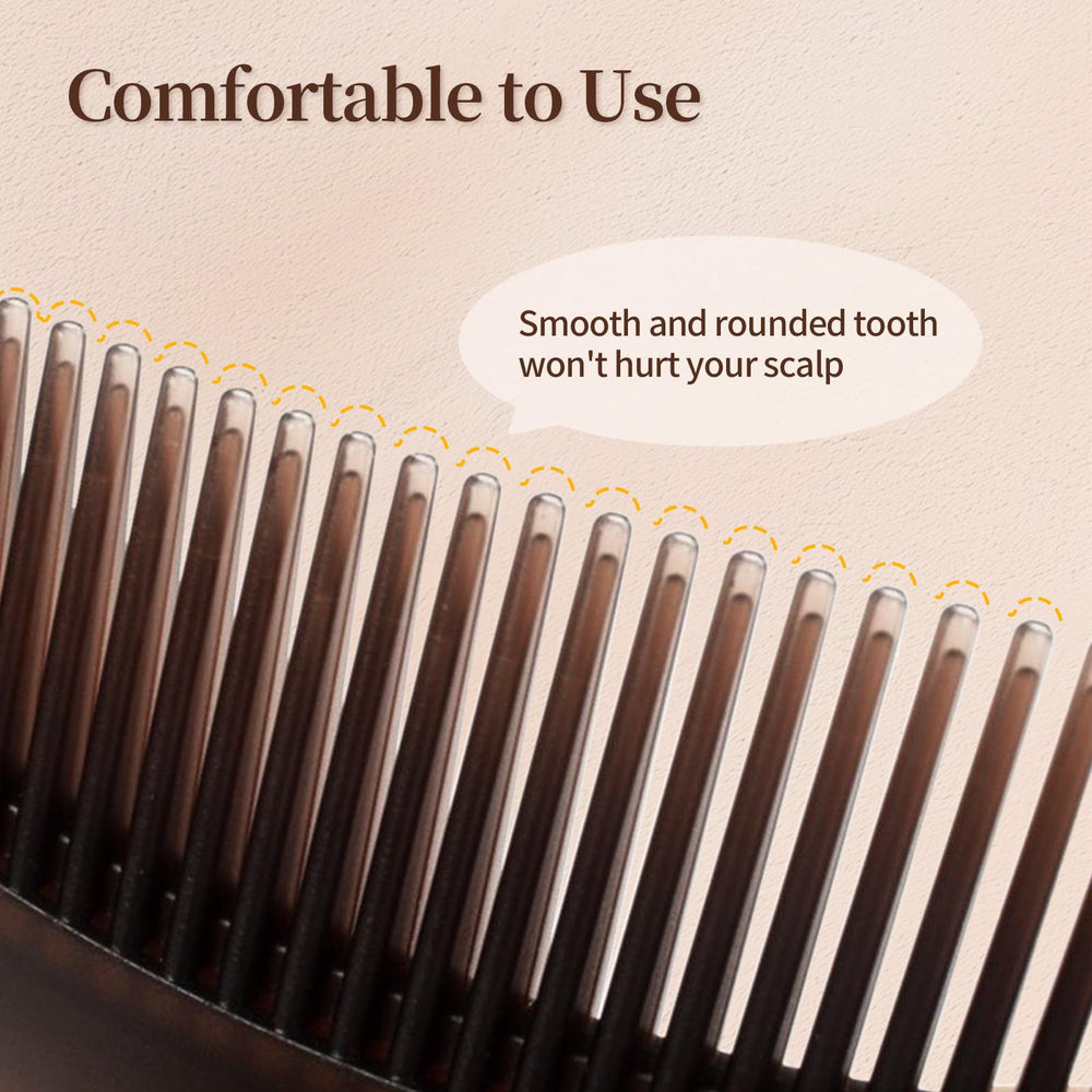 Optisake dandruff comb works on wet or dry hair for convenience.