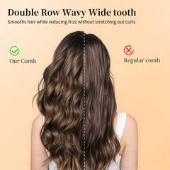 Optisake comb with rounded tips for comfortable brushing