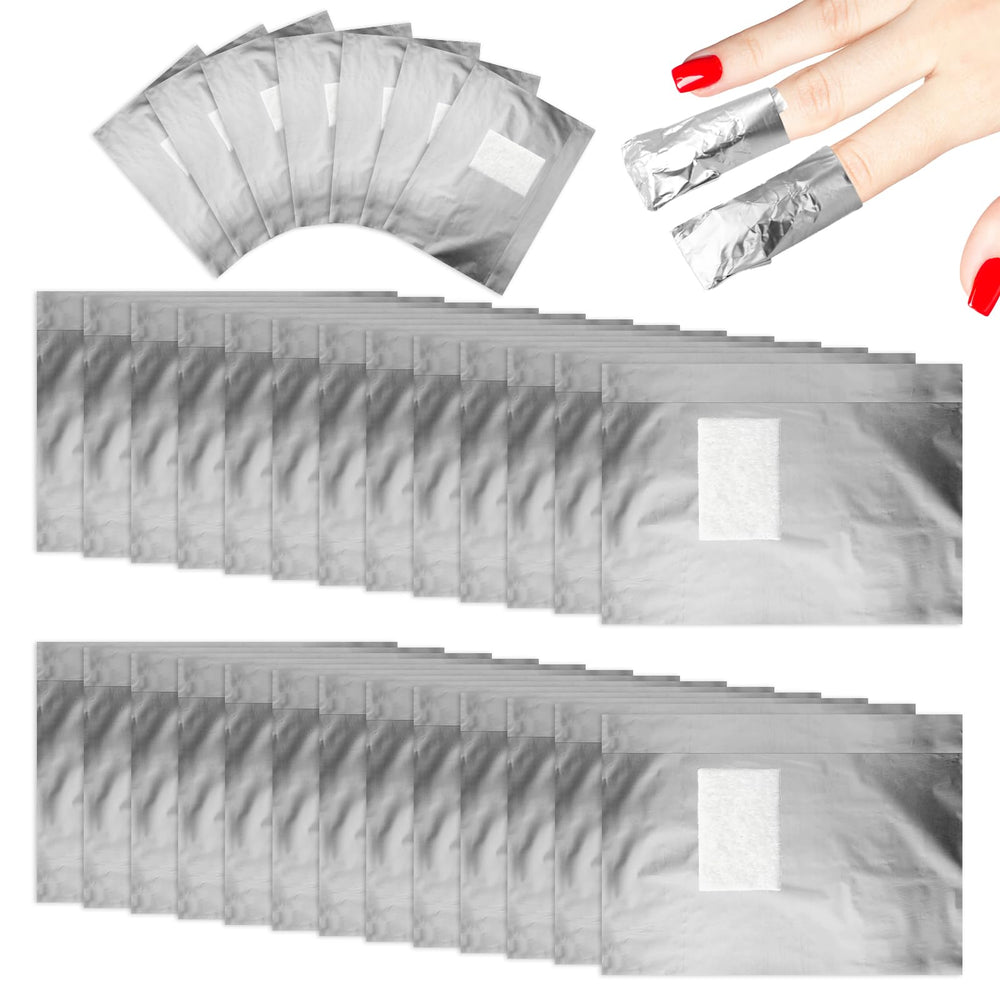 Opvixi foil wraps cover nails for quick gel polish removal at home.