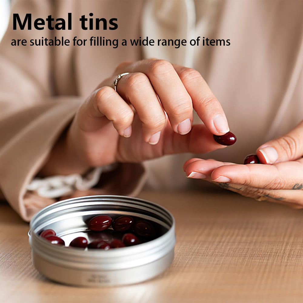 Opvixi versatile tins ideal for lip balm, salve, or creams.