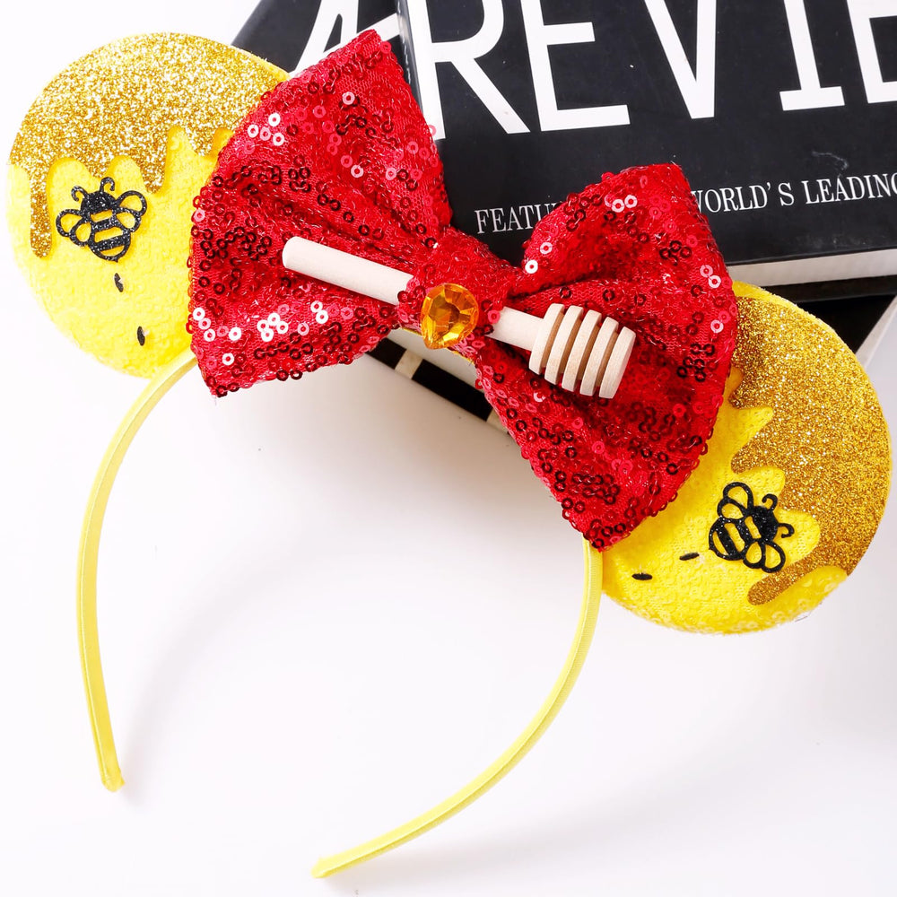 Opzzqz diadema orejas de ratón con elasticidad segura para niños y adultos.