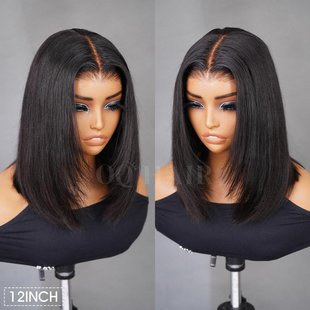 OQ Hair Heat-resistant wig up to 350°F for long-lasting styling.