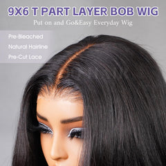 OQ Hair Yaki Straight Wig 12 inch for seamless everyday styling.