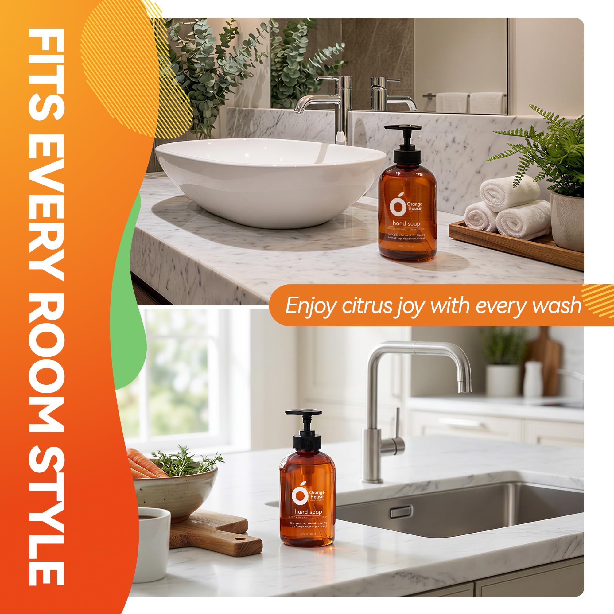 Orange House eco-friendly citrus peel origin underscores plant-based soap