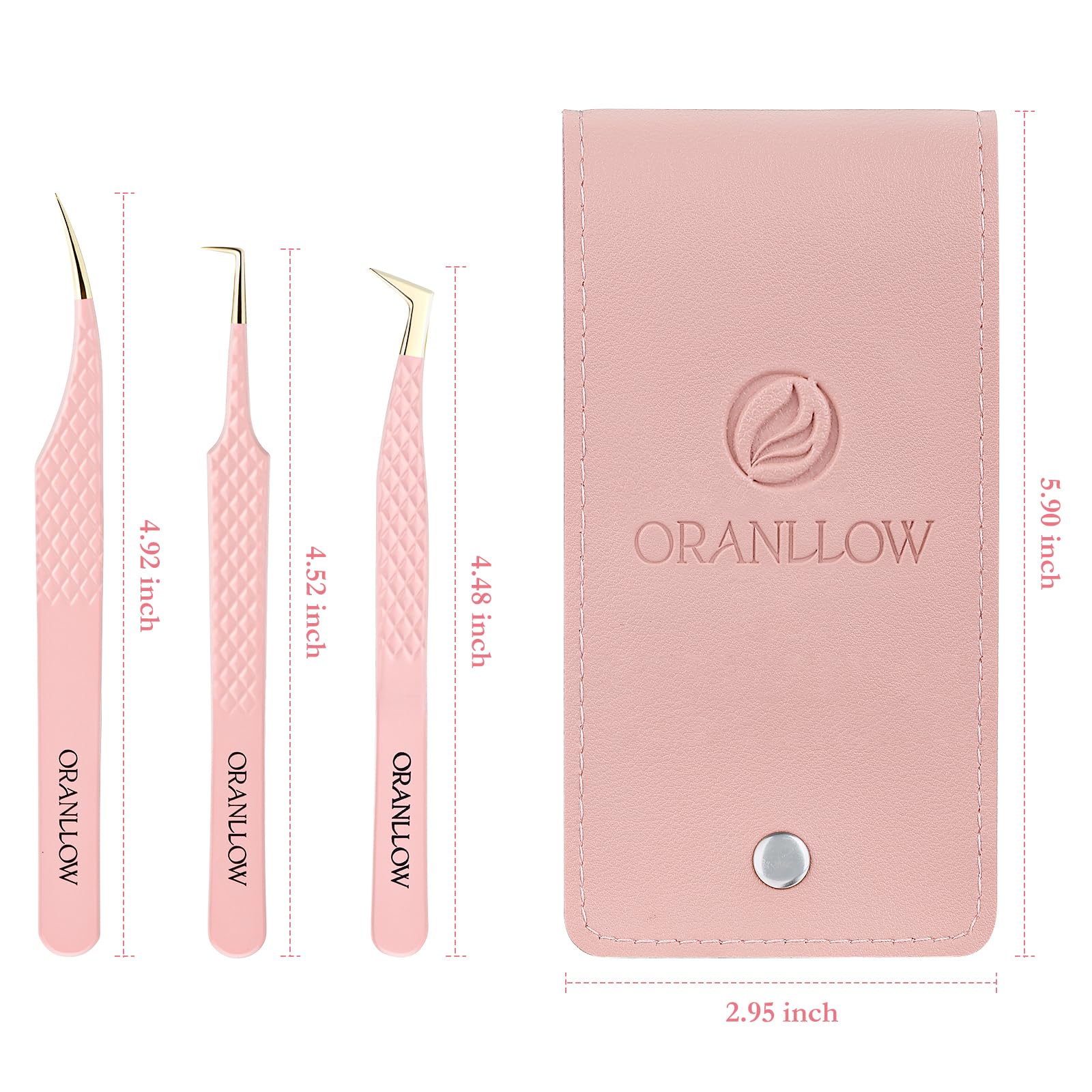 Close-up of Oranllow fiber tip showing fine lash compatibility and control