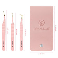 Close-up of Oranllow fiber tip showing fine lash compatibility and control