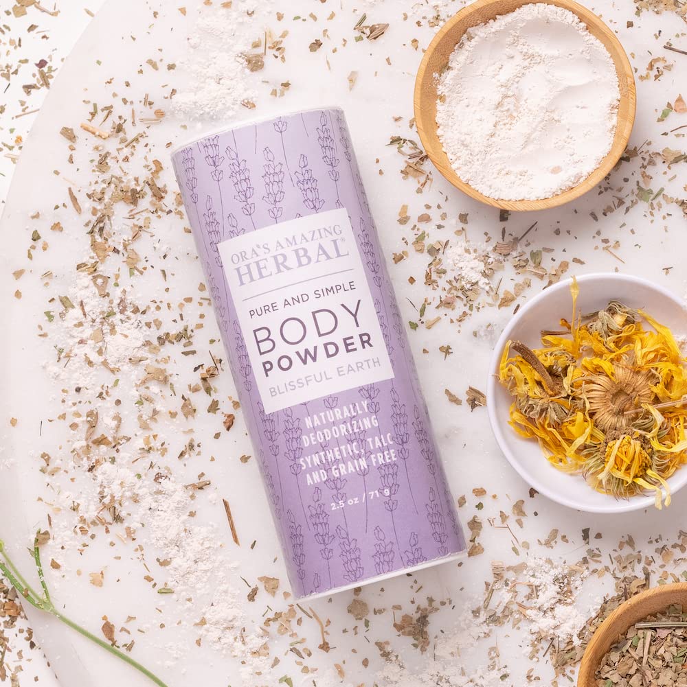 After waxing or shaving, Ora’s Blissful Earth powder refreshes and calms.