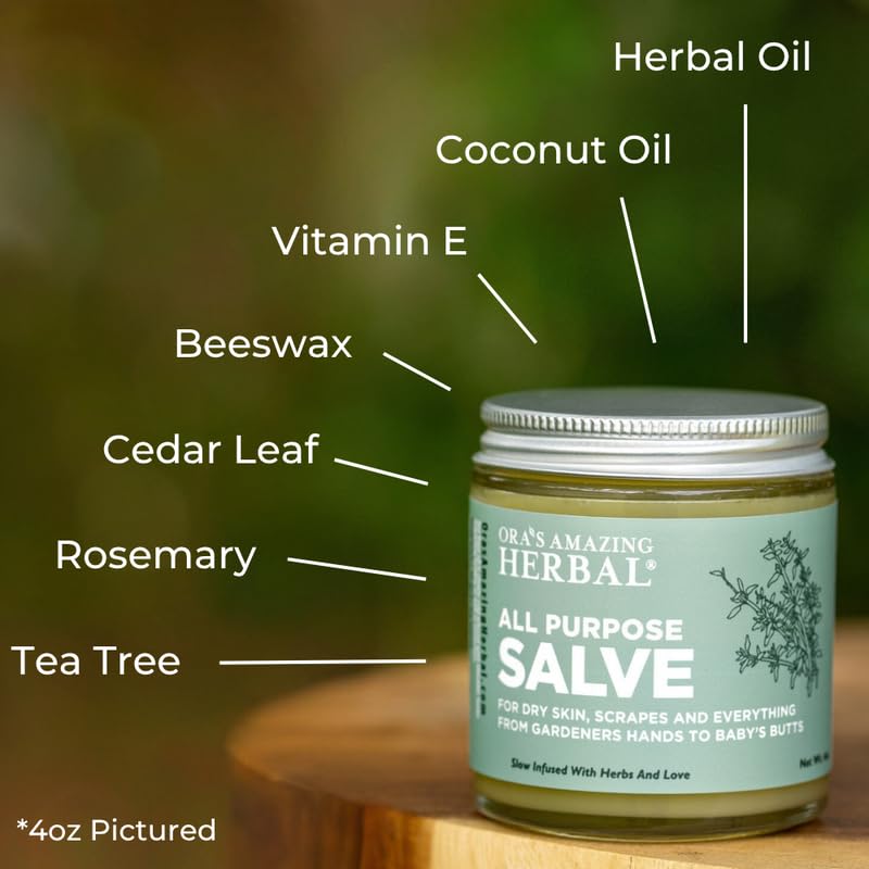 Ora's Amazing Herbal salve on hands, demonstrating quick absorption.