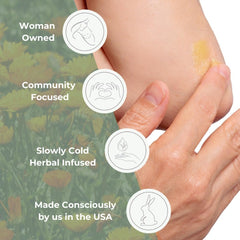 Ora's Amazing Herbal Tattoo Salve ingredients list with herbal oils infused