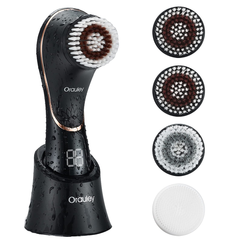 Orauley facial cleansing brush with rotating head for deep cleansing