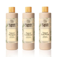 Organic Jaguar Honeysuckle Conditioner rinse moment with light, residue-free finish.