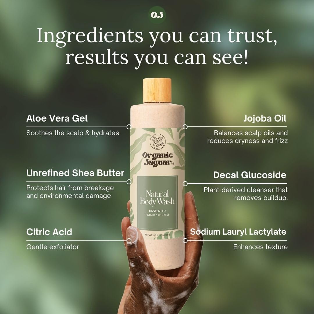 Organic Jaguar shea butter creamy texture close-up demonstrates moisturization.