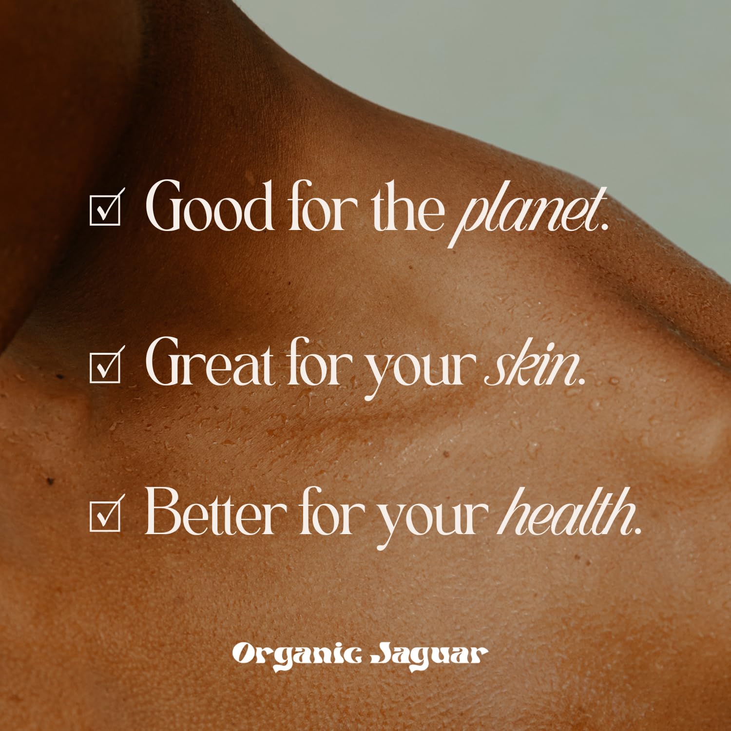 Organic Jaguar unscented bottle with clean label for sensitive skin.