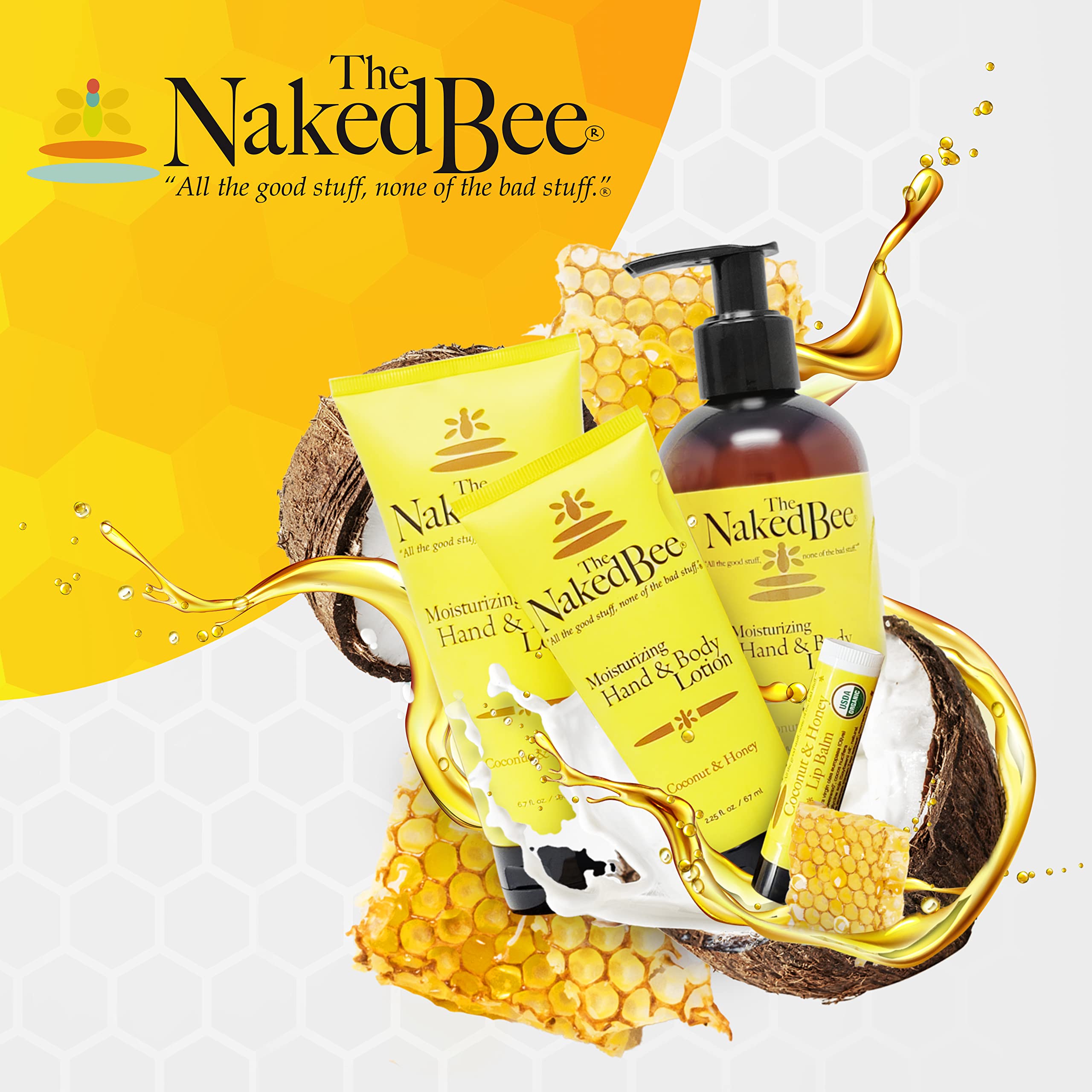 Shea butter and cocoa butter blend in The Naked Bee formula.