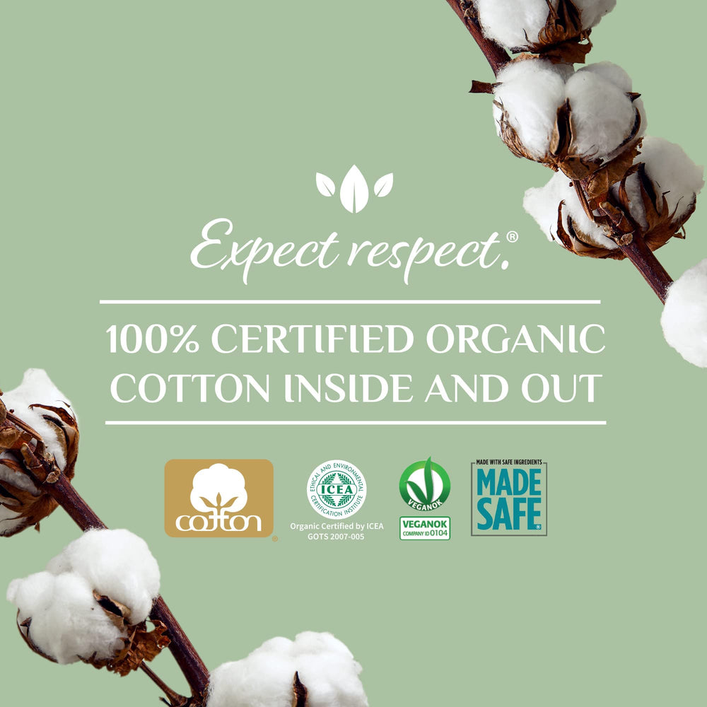Organyc makeup remover pads demonstrate minimal waste while removing makeup.