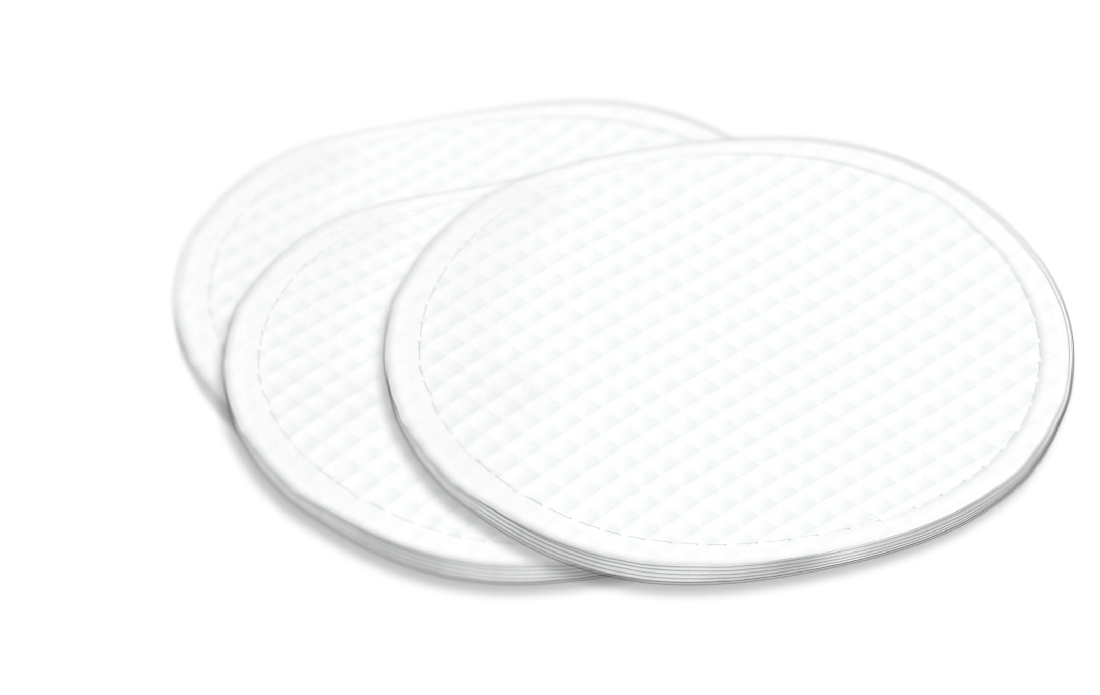 Organyc soft-textured rounds close-up showing weave and absorbency for makeup removal.