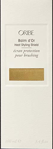 Close-up of 450°F heat protection feature from Oribe Balm D'Or.