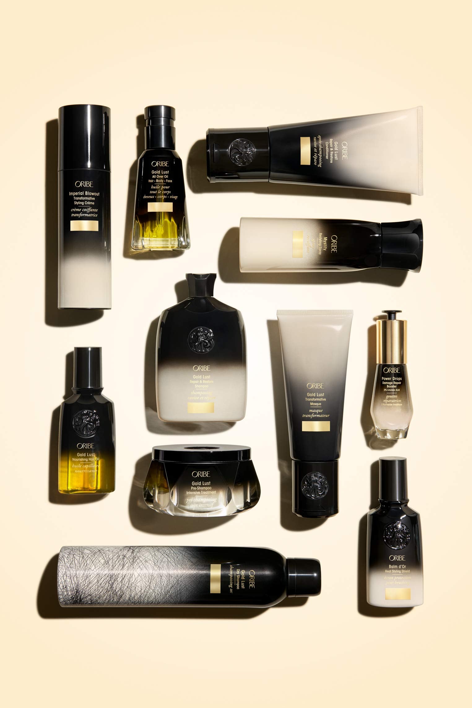 UV protection icon alongside Oribe Balm D'Or packaging.