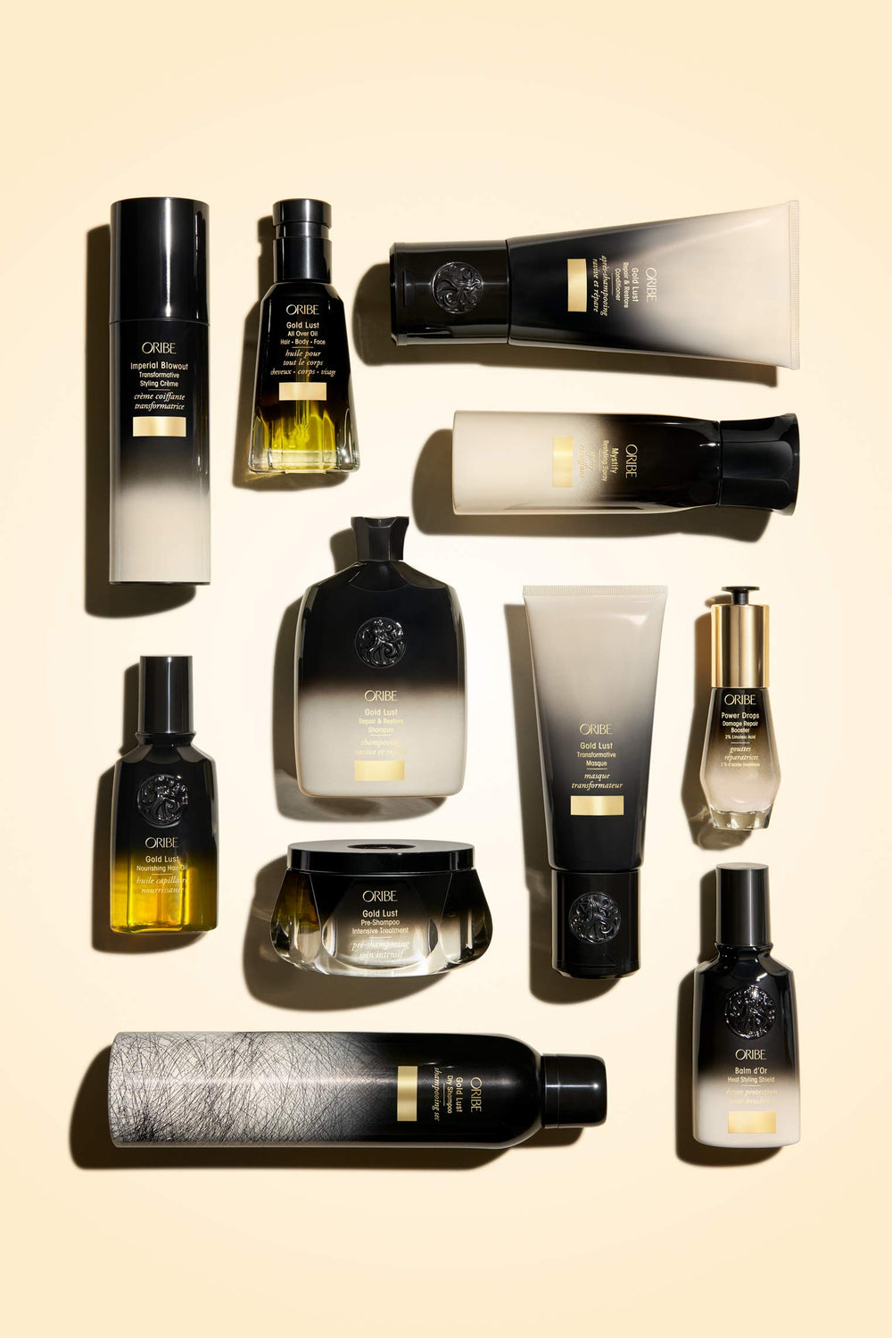 UV protection icon alongside Oribe Balm D'Or packaging.