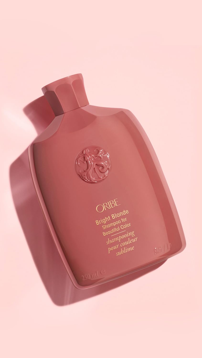 Oribe Bright Blonde Shampoo smooths and protects color with daily use.