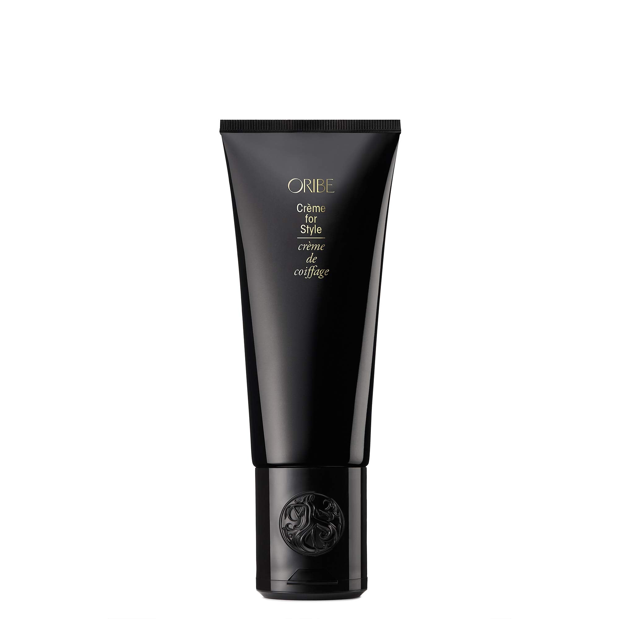Oribe Crème for Style bottle front shows luxe packaging and all-day flexible hold.
