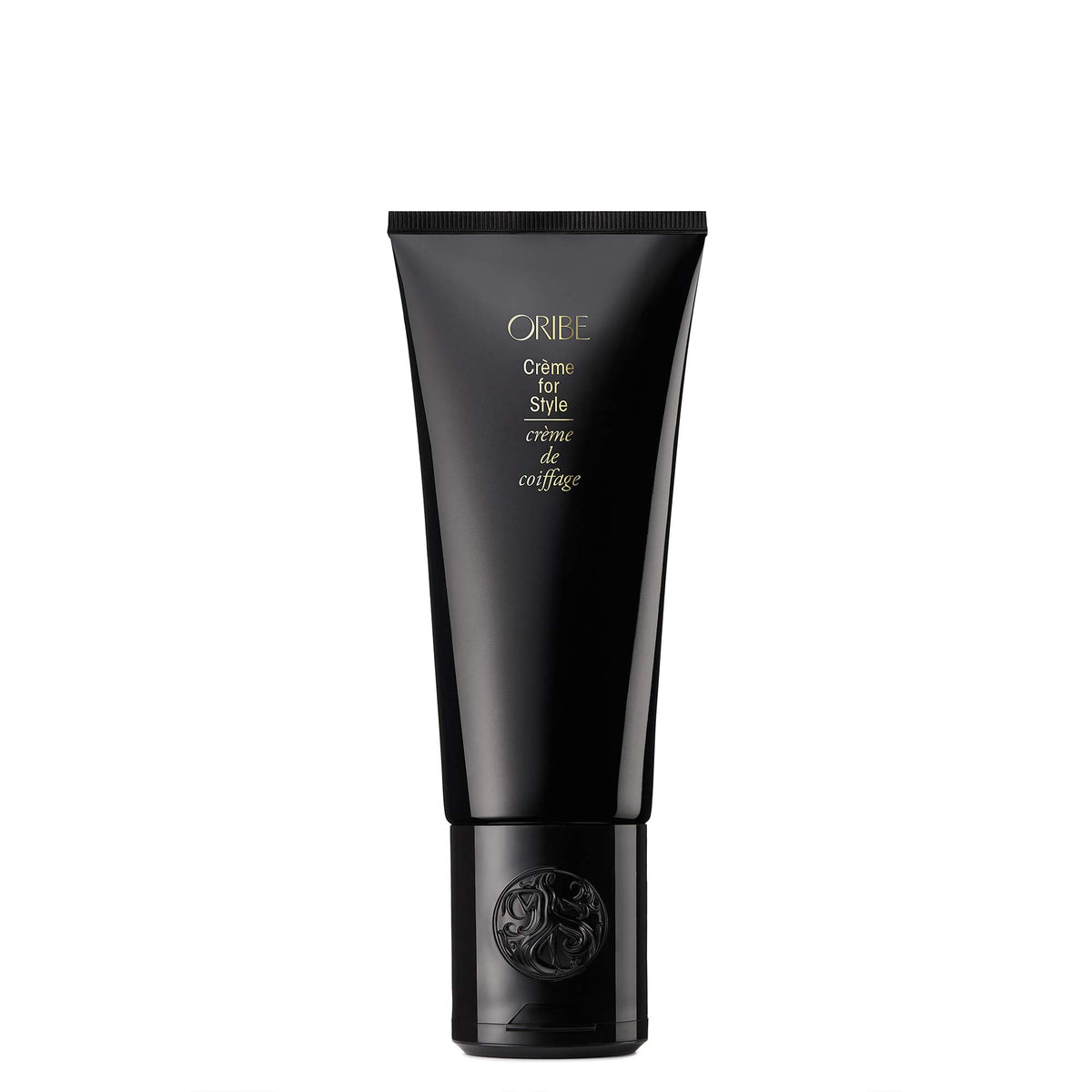 Oribe Crème for Style bottle front shows luxe packaging and all-day flexible hold.