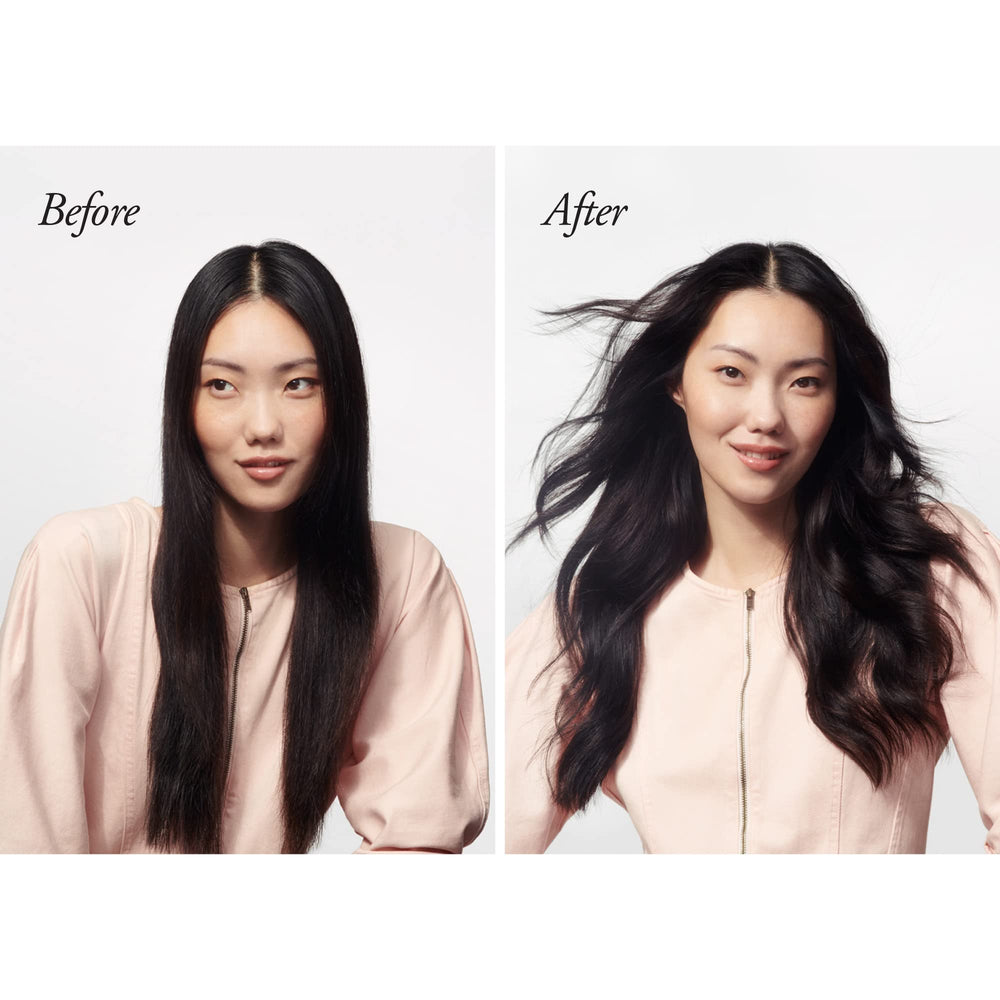 Oribe Crème for Style hair application close-up highlights conditioning and shine.