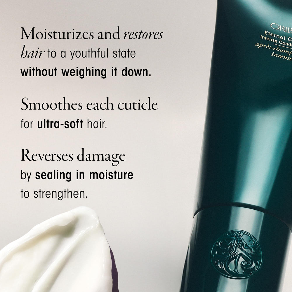 Oribe Eternal Curls Conditioner detangling action for smoother hair.