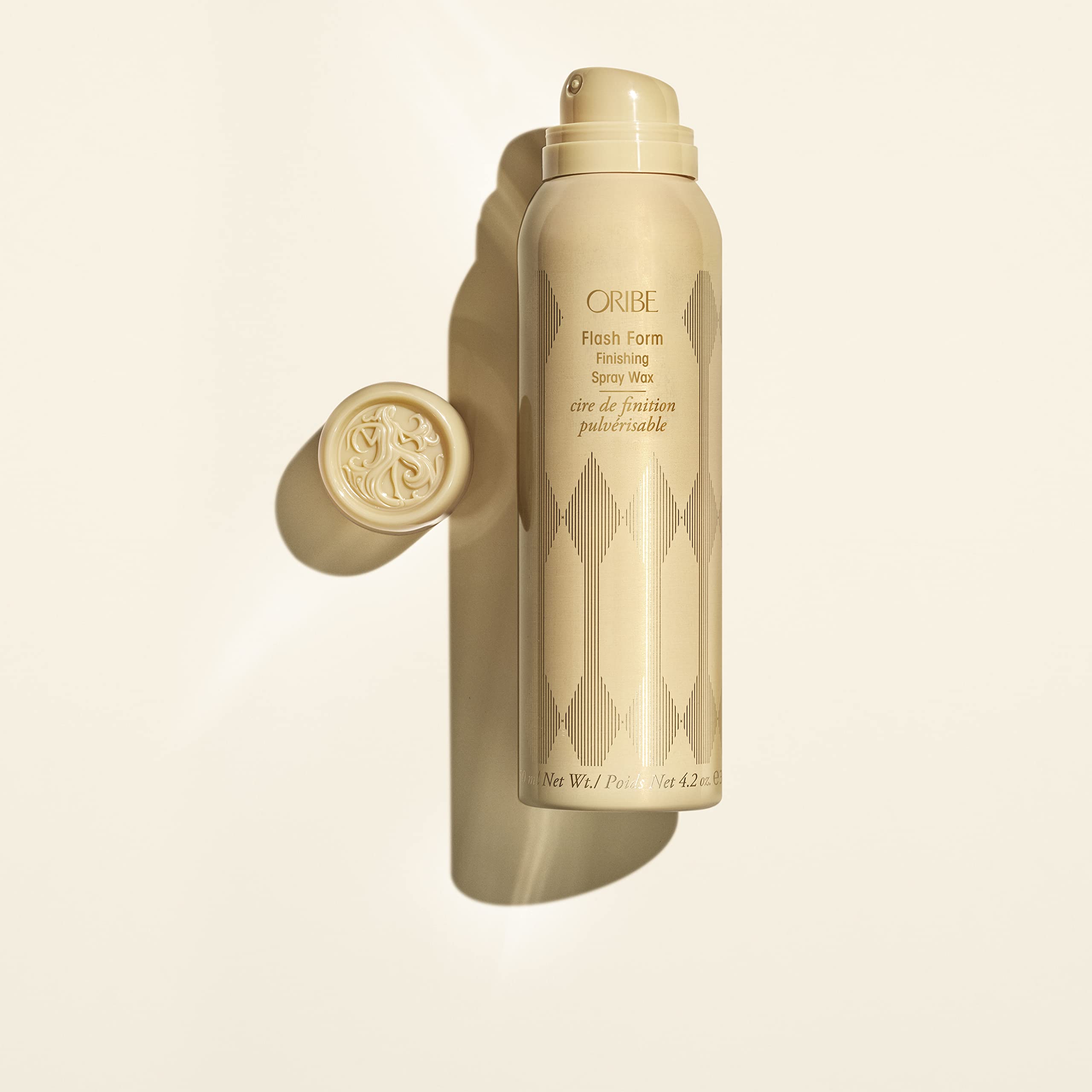 Oribe Flash Form Finishing Spray Wax creates a light sheen and texture