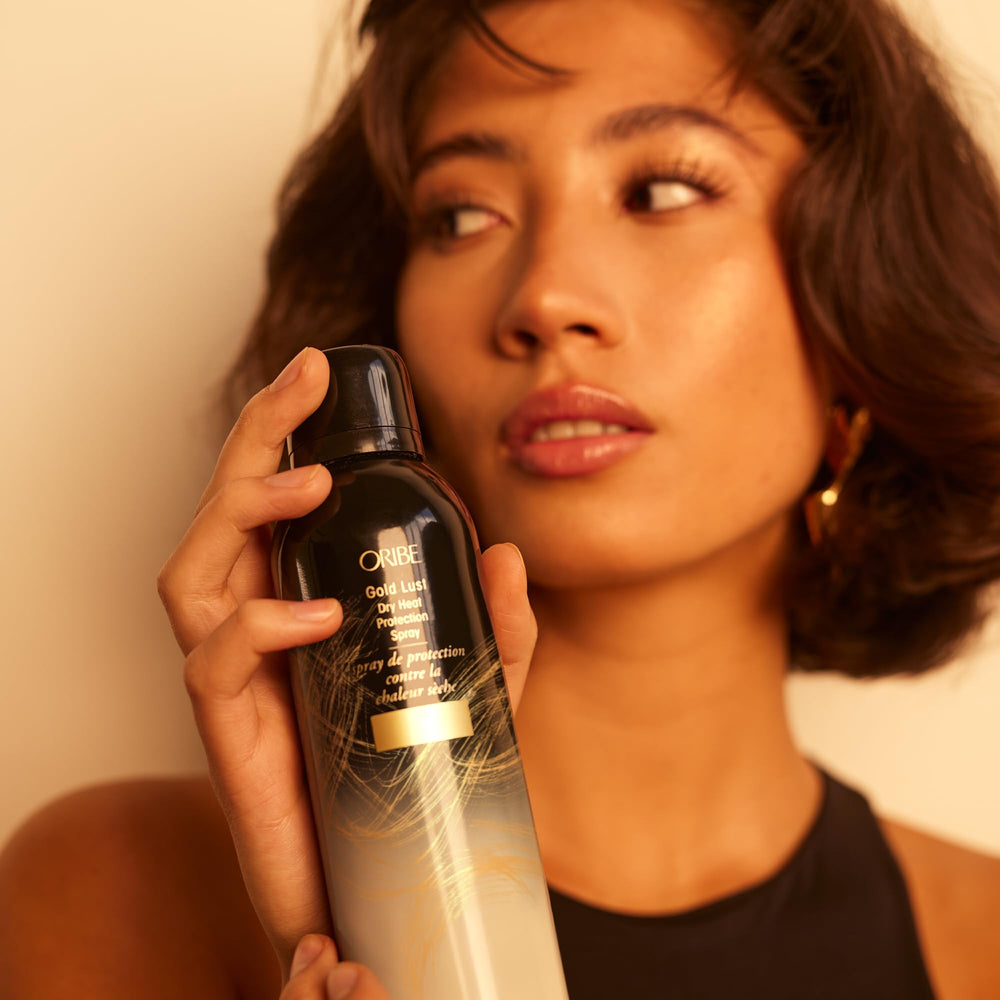 Oribe Gold Lust is suitable for all hair types during heat tool use