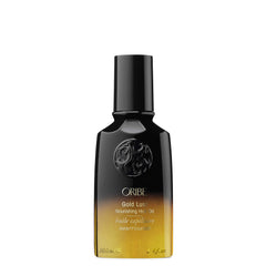 Oribe Gold Lust nourishing hair oil bottle boosts shine and conditioning.