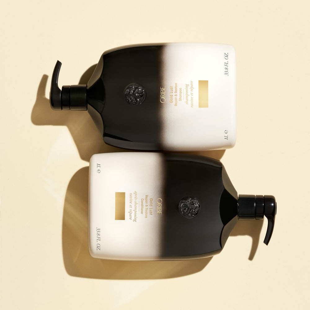 Packaging box for Oribe Gold Lust confirms vegan and cruelty-free formulation