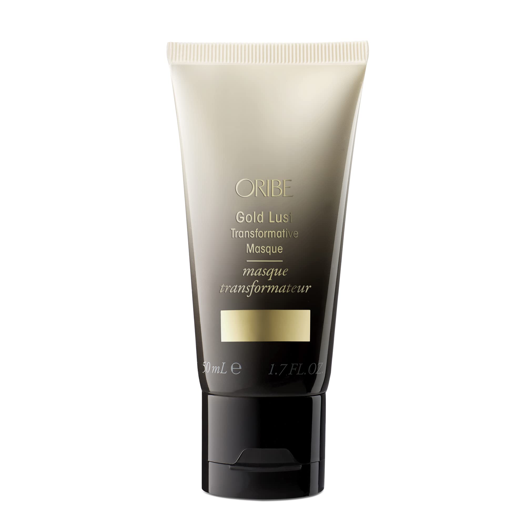 Oribe Gold Lust transformativhe hair mask jar front showing luxurious conditioning