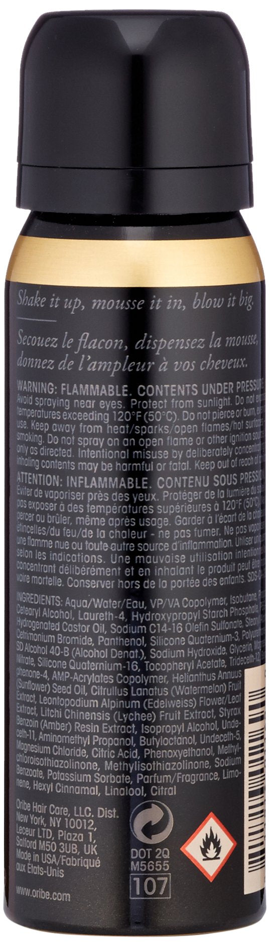 Oribe Grandiose Mousse, textura suave, ideal para peinados con sensación ligera.