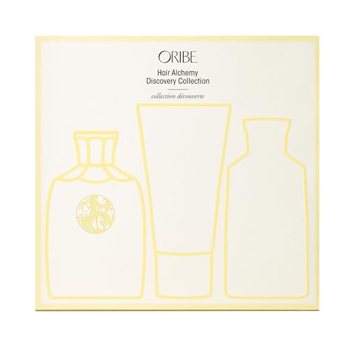 Oribe Hair Alchemy Conditioner travel bottle front delivers moisture and elasticity for supple hair.
