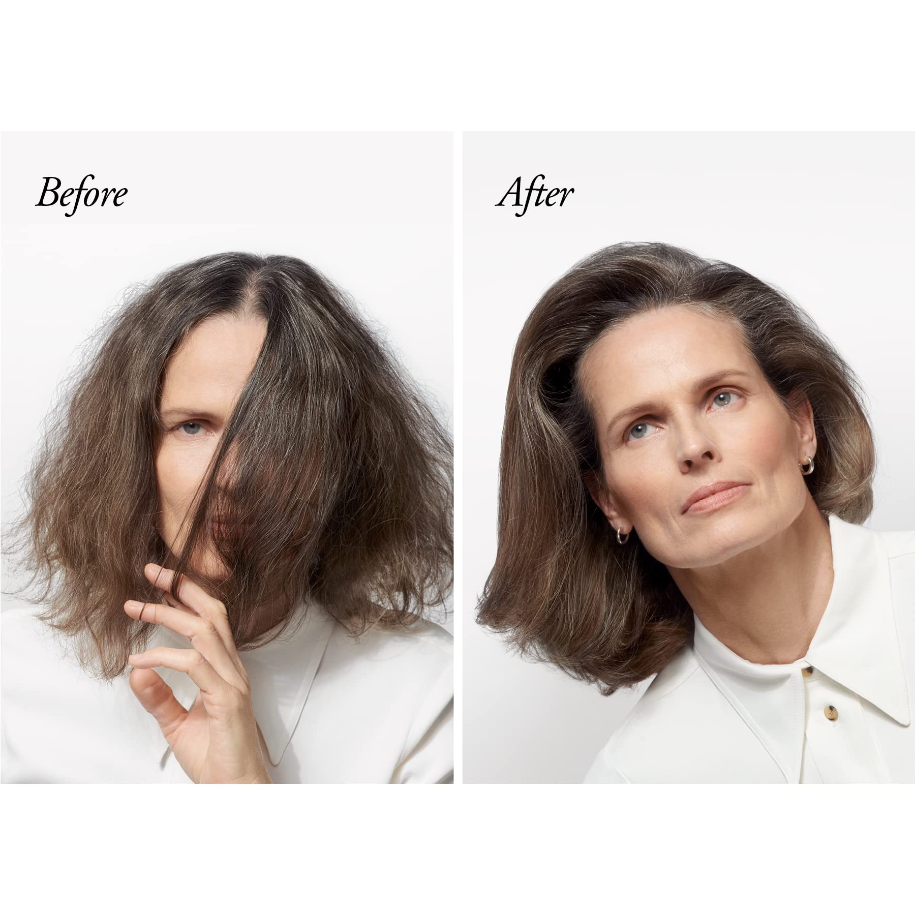 Hair with Oribe Imperial Blowout heat protection during styling