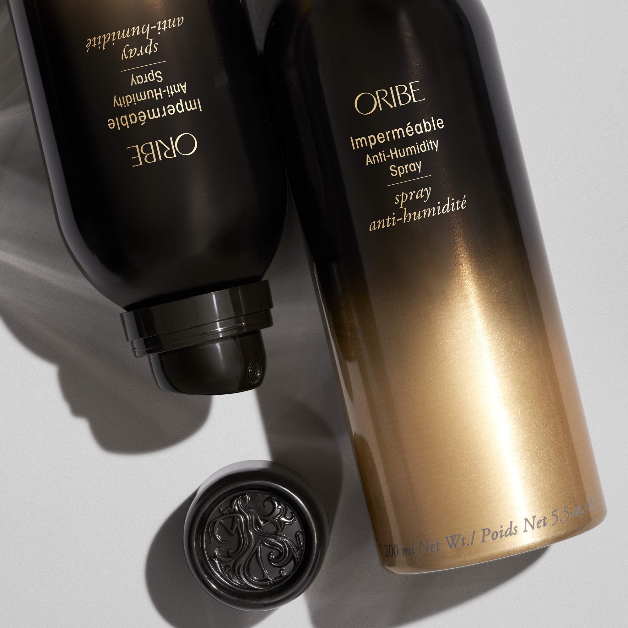 Oribe Impermeable Anti-Humidity Spray frizz shield on textured hair