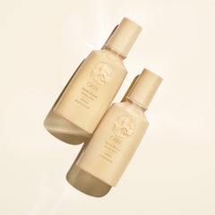 Hair shows soft, matte waves created with Oribe Matte Waves Texture Lotion