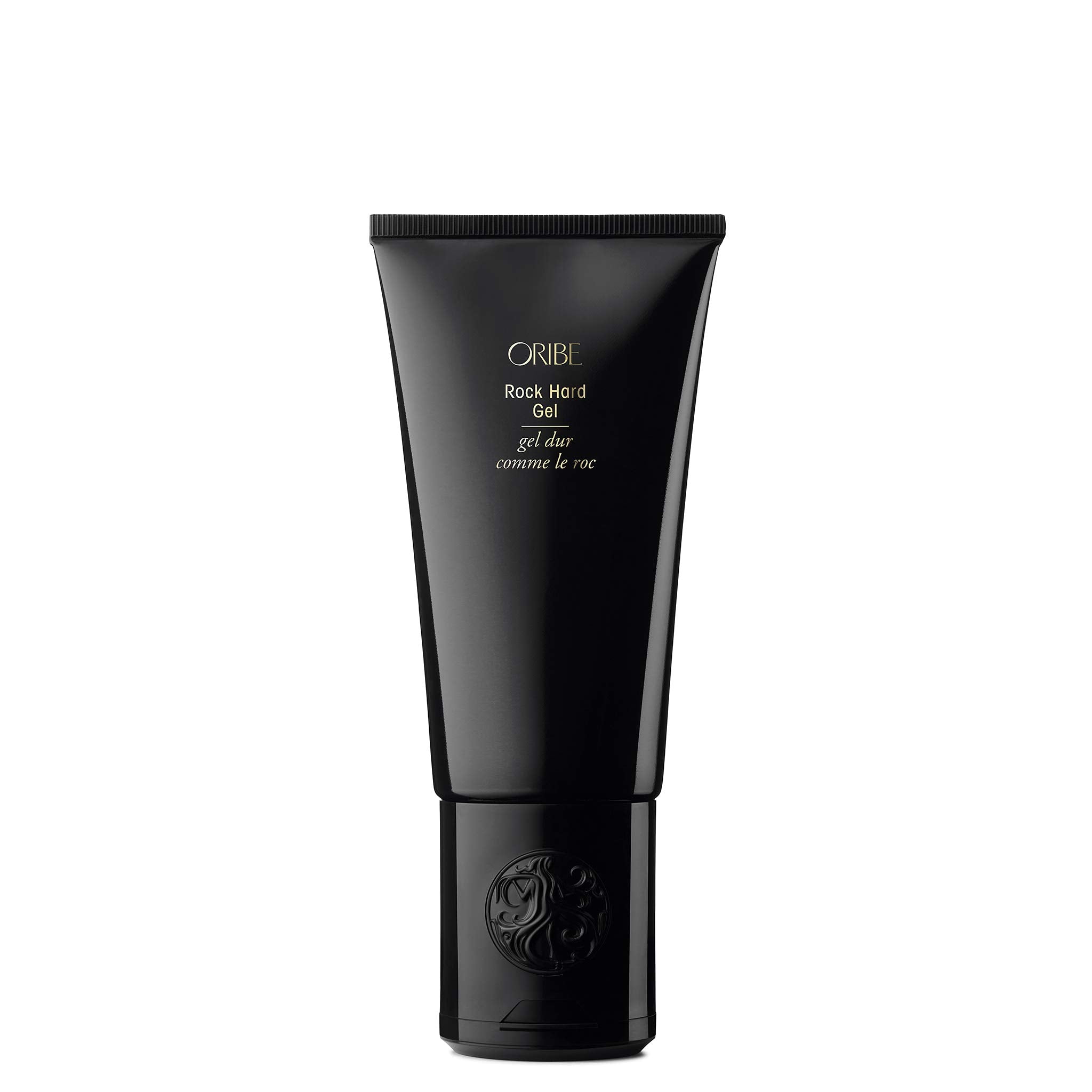 Oribe Rock Hard Gel bottle front view showing strong hold for sculpted styles
