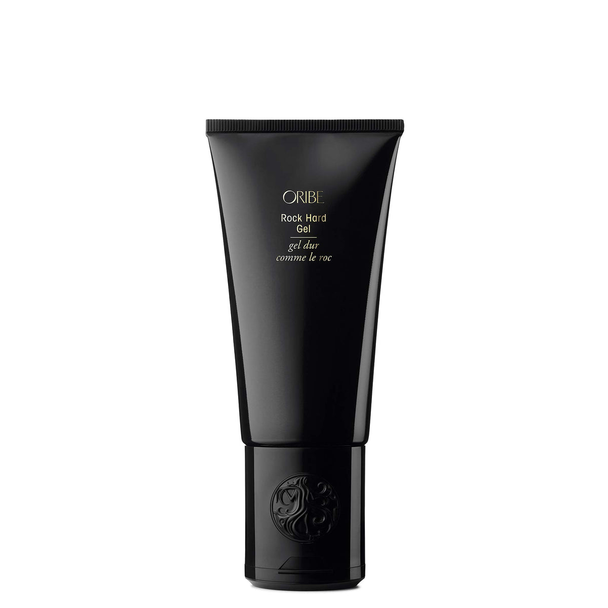 Oribe Rock Hard Gel bottle front view showing strong hold for sculpted styles