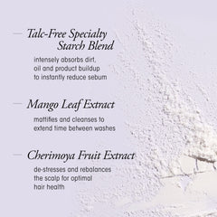 Oribe Serene Scalp Dry Shampoo Powder after-use looks cleaner with lighter feel.