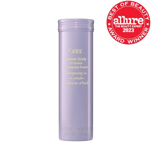 Oribe Serene Scalp Dry Shampoo Powder texture with matte finish for oil control.