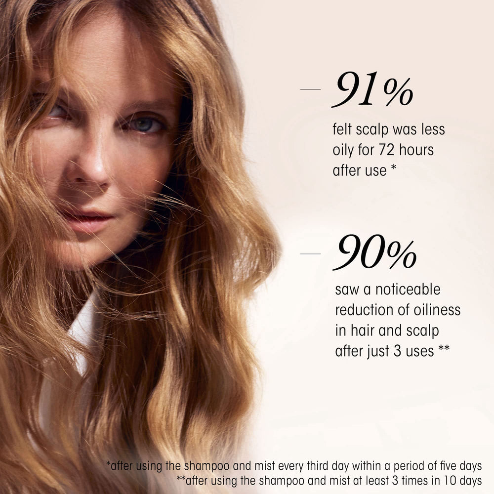 Oribe Serene Scalp Oil Control Shampoo ingredients: algae and prebiotic balance the scalp.