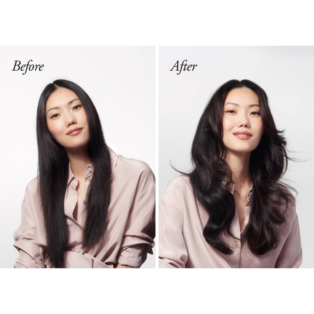 Stylist-ready Oribe bottle at a salon station to elevate volume.