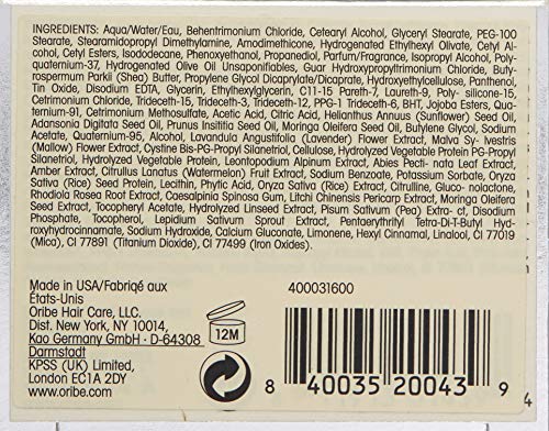 Oribe Silverati cruelty-free vegan label detail reinforces brand values.