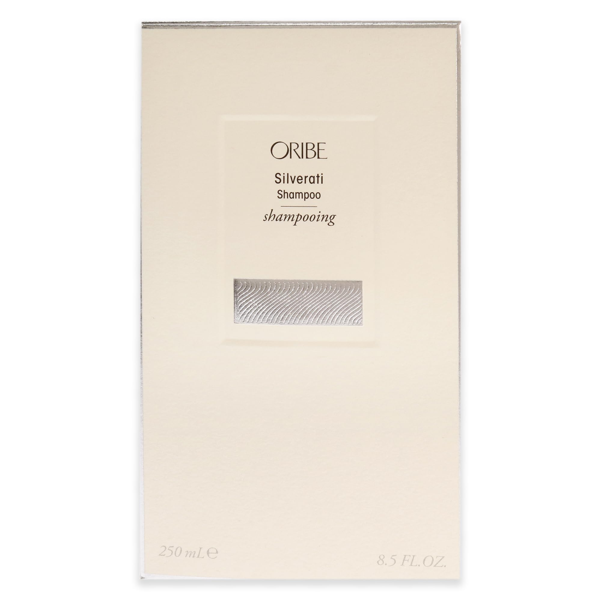 Oribe Silverati Shampoo grey hair showcase with brighter tones.
