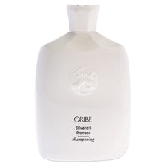 Oribe Silverati Shampoo pour-action for even distribution on silver strands.