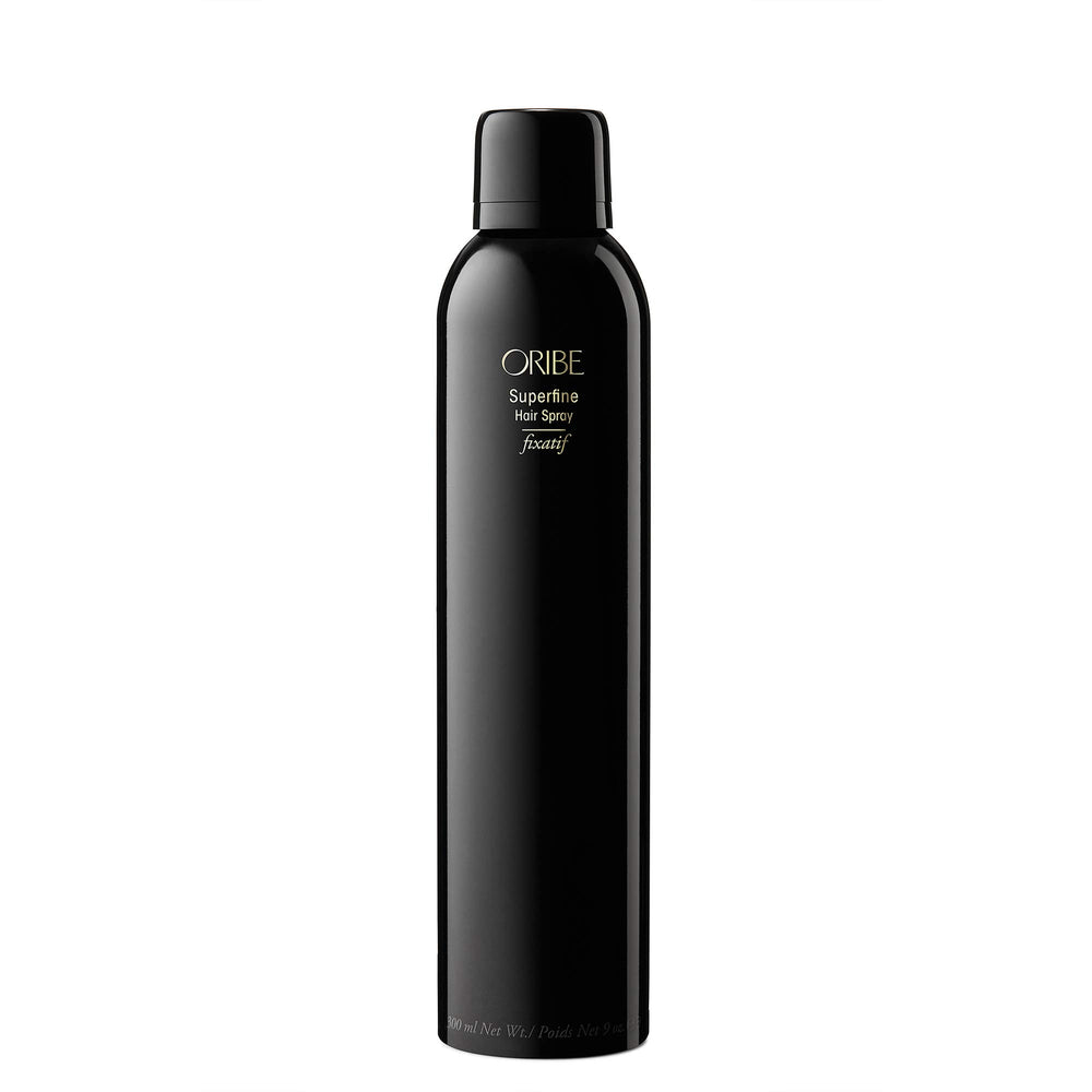 Oribe Superfine Hair Spray bottle with a light-to-medium hold for nuanced styling.